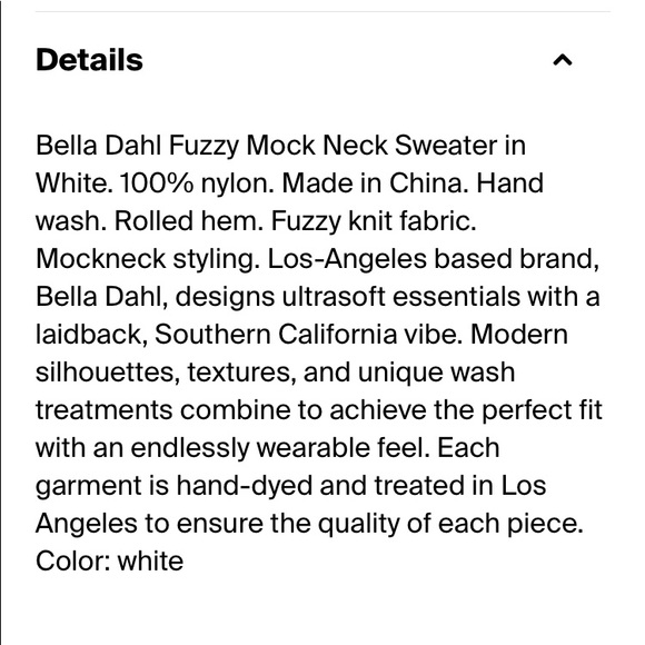 BELLA DAHL sz M Fuzzy white super cuddly soft crewneck sweater - Picture 6 of 8